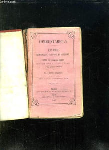 COMMENTARIOLA. ETUDES GRAMMATICALES, ANALYTIQUES ET LIITERAIRES SUR TOUTES LES FABLES DE PHEDRE.