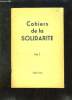 CAHIERS DE LA SOLIDARITE N° 1.. COLLECTIF.