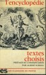 L'ENCYCLOPEDIE - TEXTES CHOISIS - Collection Les classiques du peuple. DIDEROT