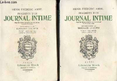 FRAGMENTS D'UN JOURNAL INTIME - 2 TOMES