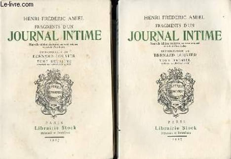 FRAGMENTS D'UN JOURNAL INTIME - 2 TOMES. AMIEL HENRI FREDERIC