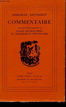 COMMENTAIRE. SAUVAGEOT MARCELLE