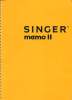 MEMI II - SINGER. COLLECTIF