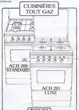 GUIDE D'UTILISATION - CUISINIERE TOUT GAZ - ACH 200 STANDARD - ACH 201 LUXE. COLLECTIF
