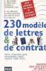 230 MODELES DE LETTRES ET CONTRATS. COLLECTIF