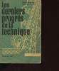 LES DERNIERS PROGRES DE LA TECHNIQUE TOME 1. ROGER SIMONET