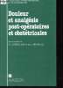DOULEUR ET ANALGESIE POST - OPERATOIRES ET OBSTETRICALES. COLLECTIF
