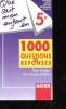 "QUE SAIT MON ENFANT EN 5e ""1000 QUESTIONS ET REPONSES POUR EVALUER SON NIVEAU". COLLECTIF