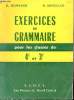 EXERCICES DE GRAMMAIRE POUR LES CLASSES DE 4e ET 3e. BONNARD H. ARVEILLER R.