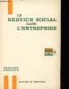 LE SERVICE SOCIAL DANS L'ENTREPRISE. MADELAINE BERNARD