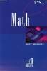 MATH 1re STT avec modules. COLLECTIF