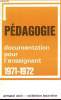 PEDAGOGIE - document pour l'enseignant 1971-1972. COLLECTIF