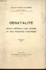 DENATALITE revue générale des causes et des remèdes proposés. DOCTEUR GEORGES FAUGERES