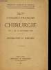 XLIVe CONGRES FRANCAIS DE CHIRURGIE du 7 au 12 octobre 1935 - Informations et rapports. ASSOCIATION FRANCAISE DE CHIRURGIE