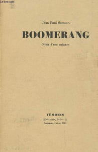 BOOMERANG. RECIT D'UNE ENFANCE. XI EME ANNEE N°34-35. AUTOMNE-HIVER 1963
