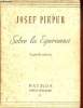 SOBRE LA ESPERANZA. SEGUNDA EDICION. PIEPER JOSEF