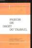 PRECIS DE DROIT DU TRAVAIL. PREPARATION AUX BREVETS DE TECHNICIENS ET AUX BREVETS PROFESSIONNELS.. VERGNAUD R.