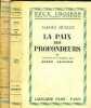 LA PAIX DES PROFONDEURS - 2 VOLUMES - TOMES I+II - - COLLECTION FEUX CROISES. HUXLEY ALDOUS