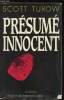 présumé innocent. Scott Turow