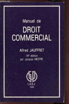 Manuel de droit commercial - Capacité première année. Alfred Jauffret