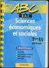 ABC du BAC - Sciences économiques et sociales - Term ES - L'indispensable. Berthinier Jean - Mancel Claire