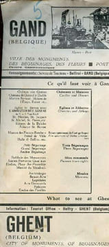 Plaquette de Gand Belgique - ville des monuments, des béguinages, des fleurs - port - centre gastronomique. Collectif