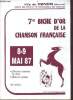 Plaquette n°161 - ville de cenon gironde - comité des fêtes et de bienfaisance des cavailles - 7e che d'or de la chanson française du 8-9 mai 87 - ...
