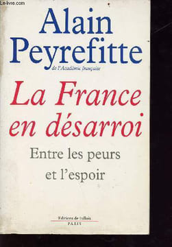 La france en désarroi - entre les peurs et l'espoir. Peyrefitte Alain