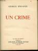 Un crime - Collection le livre de demain nouvelle série. Bernanos Georges