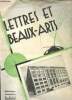 Lettres et beaux-arts - bibliothèque Universitaire de Nancy. Collectif