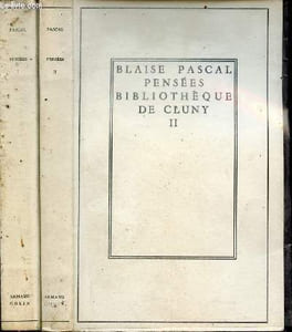 Pensées en 2 tomes ( tomes 1+2) - collection bibliothèque de Cluny