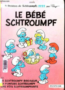 4 histoire de schtroumpfs: le bébé schtroumpf, le schtroumpf bricoleur, la peinture schtroumpf et une fête schtroumpfante. Peyo
