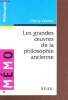 Les grandes oeuvres de la philosophie ancienne - collection mémo n°9. Gonthier Thierry