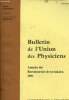 Bulletin de l'union des physiciens n°739 bis - decembre 1991 - Annales baccaleauréat de technicien 1991. Collectif