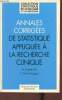 Annales corrigées de statistique appliquée à la recherche clinique - Collection statistique en biologie et en médecine.. Laplanche Agnès & Com-Nougué ...