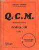 Q.C.M. médecine-pharmacie physiologie - tome 1 - préparation concours.. Groupe Hammer et collaborateurs