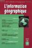 L'information géographique volume 65 décembre 2001 - Géopolitique de la Méditerranée - les climats subtropicaux dits méditerranéens et les climats de ...