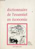 Dictionnaire de l'essentiel en économie.. Brémond Janine & J.-F.Couet & M.-M.Salort
