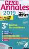 Maxi annales 2019 - ABC ou brevet - 100 sujets corrig&eacute;s - 3 e toutes les mati&egrave;res : maths, fan&ccedil;ais, histoire-g&eacute;ographie, physique-chimis, S.V.T- ...