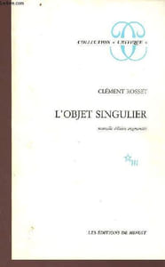 "L'objet singulier - nouvelle édition augmentée - Collection ""critique"""