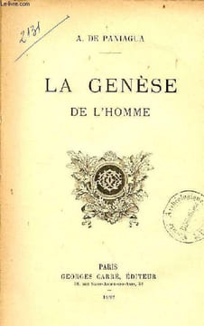 La genèse de l'homme.. A.de Paniagua