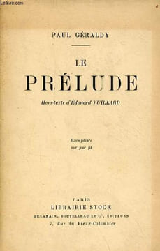Le prélude - édition originale.. Géraldy Paul
