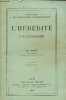L'hérédité psychologique - 8e édition - Collection bibliothèque de philosophie contemporaine.. Th.Ribot