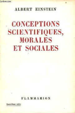 Conceptions scientifiques, morales et sociales.. Einstein Albert