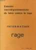 Entente interd&eacute;partementale de lutte contre la rage - information rage n&deg;2 janvier 1977 - Connaissance du renard.. Collectif