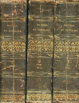 Manuel du libraire et de l'amateur de livres - 5 tomes (5 volumes) - tomes 1+2+3+4+5.. Brunet Jacques-Charles
