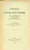 Index d'analyse et de géométrie suivi de suppléments sur la théorie de l'intégrale, sur la spatialisation, sur la transformation de Sophus Lie.. ...