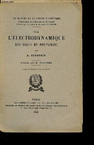 Sur l'électrodynamique des corps en mouvement - Collection les maitres de la pensée scientifique.