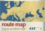 Route map Scandinavia / Europe and middle east - Sas scandiavia airlines.. Collectif