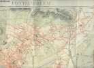Carte de la ville de Fontainebleau par Colinet - échelle de 1/10 000 - dimension de la carte : 54 x 42.5 cm. Colinet
